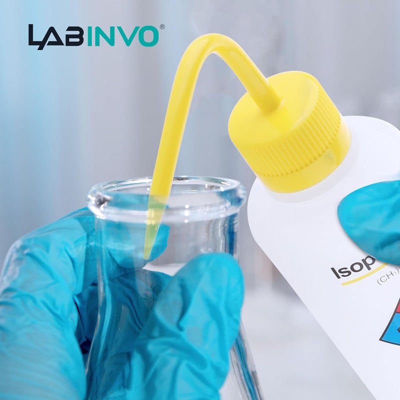 LINVO Isopropanol Wash Bottle, 1 PC of Vol.500ml (17oz), Narrow Mouth, Self-Venting Safety Wash Bottles, LDPE Material, IN-WBI501 - Image 5